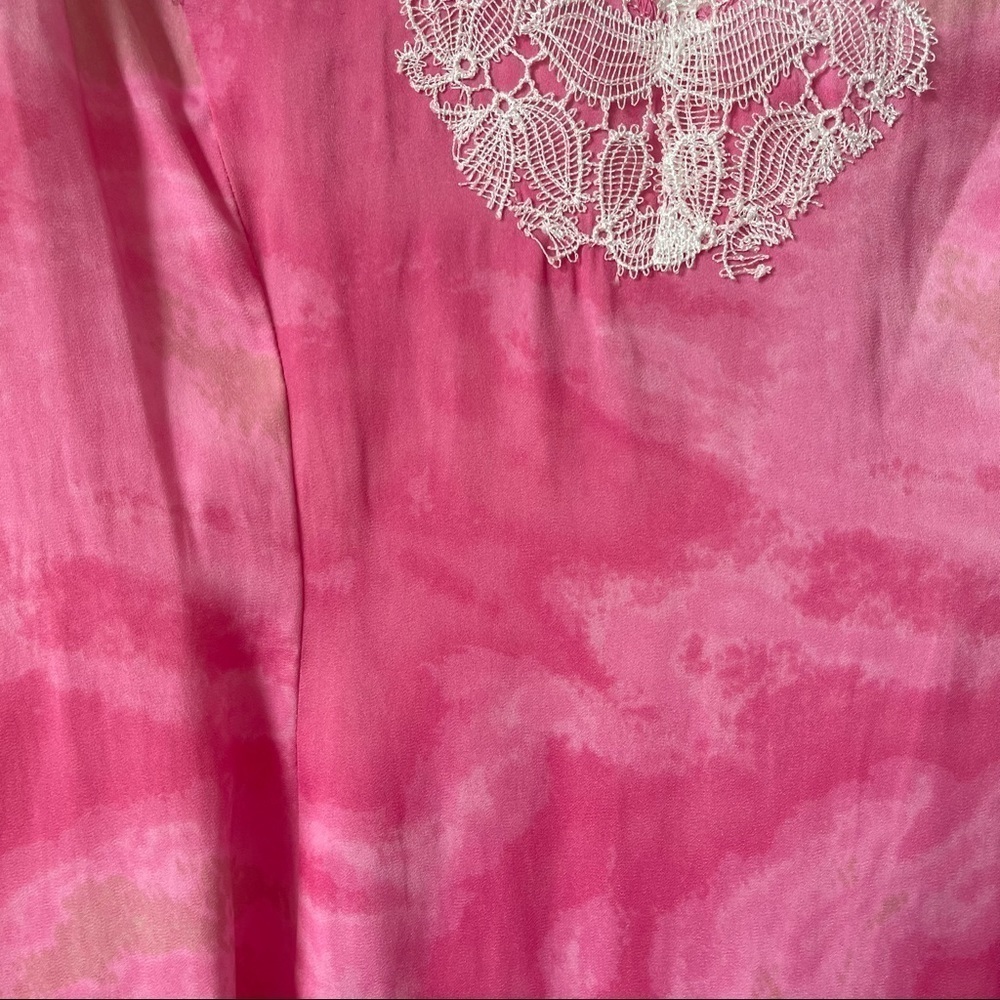 Free People Intimately Pink Luella Tie Dye Lace Bodysuit XS - Picture 10 of 15